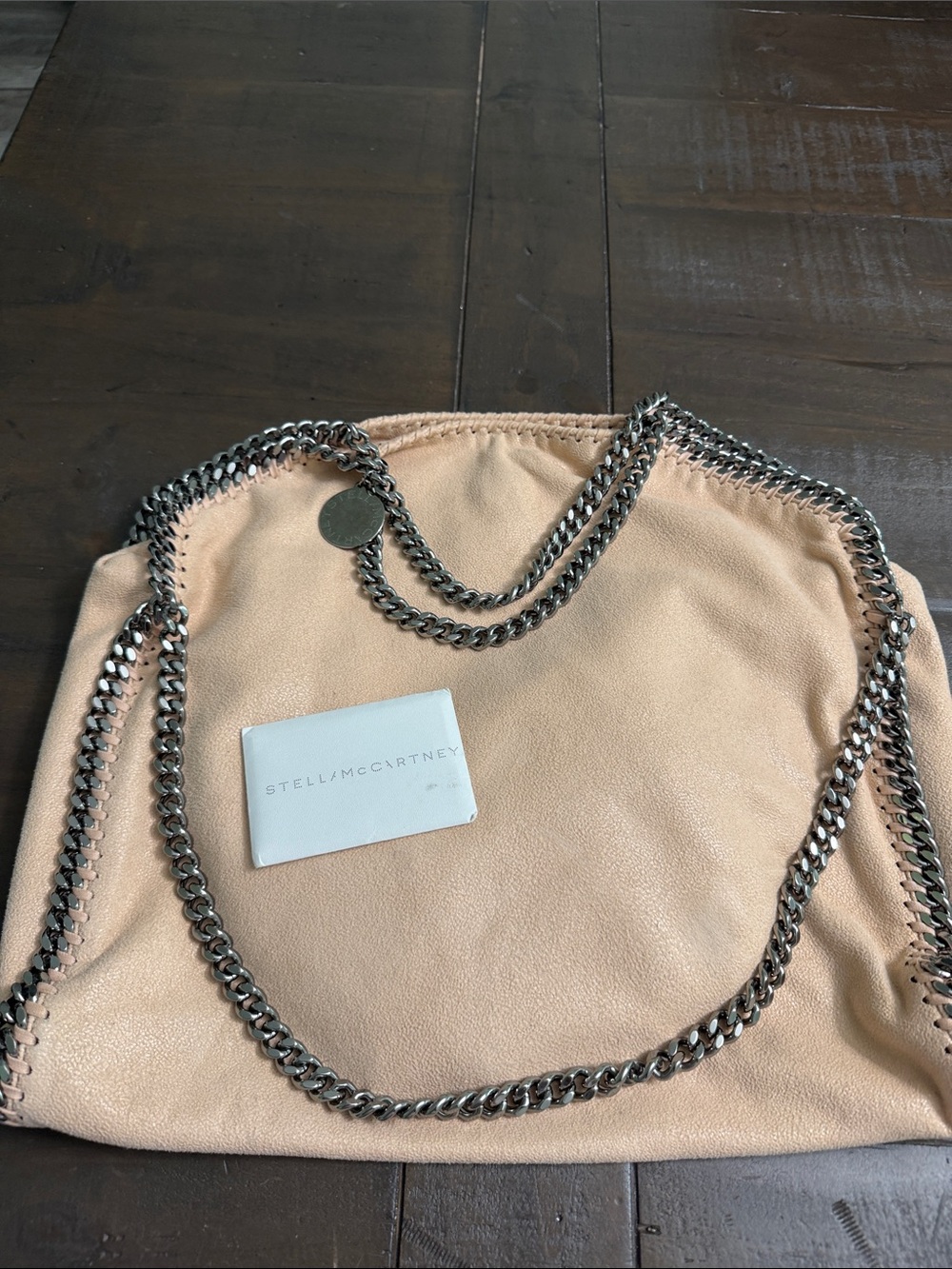 Stella McCartney Beige/peach Tote with Gunmetal Chain Trim